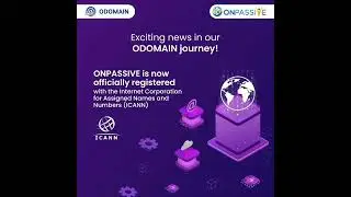 Big news! ONPASSIVE is now officially verified by ICANN, markingthe launch of ODOMAIN#onpassive #ai