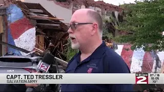 Scenes of Devastation in Downtown Rome Following Storm