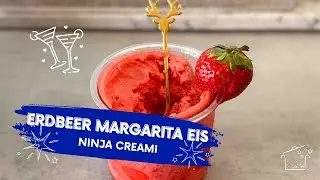 Erdbeer Margarita Eis 🍓 Ninja Creami Rezept - Cocktail Eis Serie Teil 3