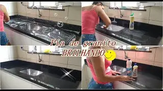 PIA DE GRANITO BRILHANDO ✨ DICA BOA DE COMO DEVOLVER O BRILHO - Nascendo uma Esposa 🏠