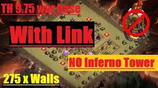 TOWN HALL 9.75 WAR BASE ( TH 10 NO INFERNO WAR BASE ) | WITH LINK TO COPY BASE | DOTRONIC GAMERS |