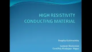 High Resistivity Contucting Materials