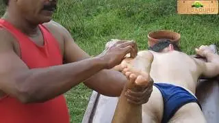 Foot massage | kerala kalari massage | vedaguru india
