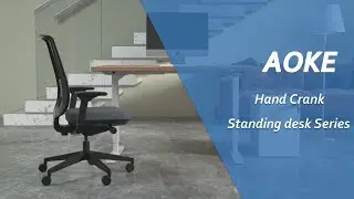 AOKE Standing Desk Introduction: Hand Crank Manual Eco Height Adjustable Standing Desk