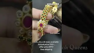 Beautiful emerald bangles with best discount | Lush queens | one gram gold bangles with price