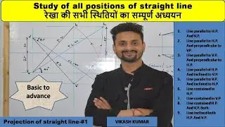 Projection of lines basics in hindi @SADHANA TECHNICAL CLASSES