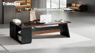 Tribesigns L-Shaped Executive Desk &ndash; Where Style Meets Productivity -NY183 #Tribesigns #HomeOffice