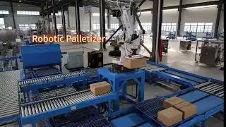 fully automatic packaging  production line  for food # robotic pallet #全自动食品包装码垛生产线 # 食品包装线#