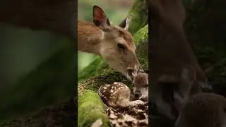 Red Deer Affection A Mother's Tender Care