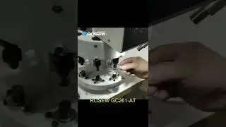 Nice machine! ROSEW GC-PQ3 3-head Pneumatic Snap Plastic Button Making Machine