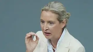 Protesters drown out live interview with far-right AfD party leader Alice Weidel