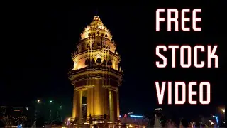 FREE Stock Video - Phnom Penh City at night. Free download
