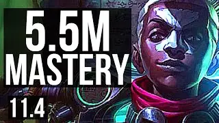 EKKO vs NIDALEE (JUNGLE) | 5.5M mastery, 2200+ games, 10/2/7, Legendary | EUW Grandmaster | v11.4