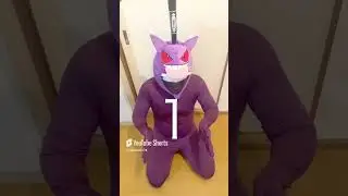 Blind catch challenge #shorts #funny #gengar #pokemon #cosplay #challenge