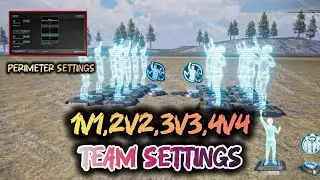 1v1,2v2,3v3,4v4 Teams settings in wow map | pubg mobile wow map team settings