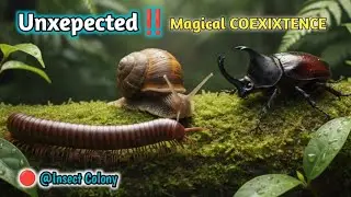Rare Wildlife Encounter : Millipede, Snail & Rhinoceros Beetle Meetup #EducationalMillipede #insects