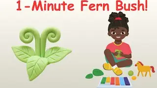 How to Sculpt a Fern Bush from Air Dry Clay  | Sculpting for Kids| Fun & Easy Craft for Kids