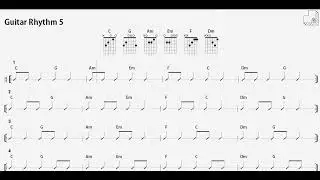 Guitar rhythm 5  | Fast chord change 120Bpm
