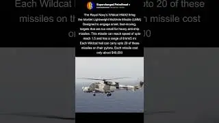 Royal Navy Wildcat heli firing Martlet missile