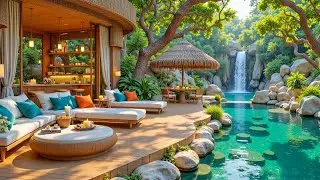 Tropical Beach Jazz Music 🎷 Relaxing Ocean Views & Chill Vibes for Healing