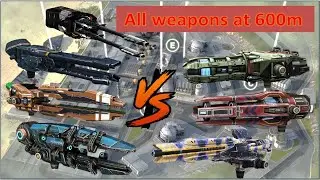 Best medium weapon at 600m range all weapons tested war robots