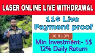 Laser.online live withdrawal payment proof of 11$ | Workwithdileep | [ hindi ]