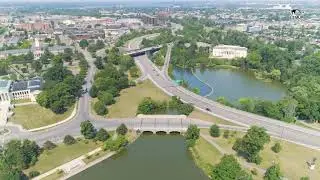 Drone video of Delaware Park - Hoyt Lake