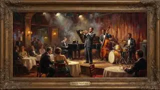 Vintage Oil Painting with Jazz Music | Frame Art for TV
