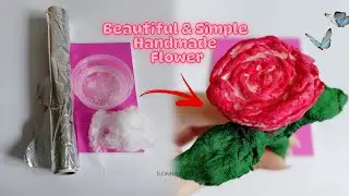 How to Make a Rose with Cotton | Beautiful & Simple Handmade Flower DIY Craft