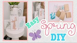SIMPLE SPRING DIY CRAFT | SCRAP WOOD PROJECT | SILHOUETTE CAMEO | 2020 SPRING DECOR