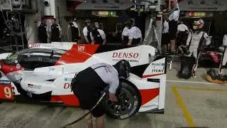 Toyota TS050 HYBRID at Le Mans pit, 13 June 2017