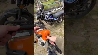 STIHL - MS 180 Cold Starting 🥶🔥 #chainsaw #stihl #work