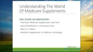 Medicare Supplement Sales Training 2015