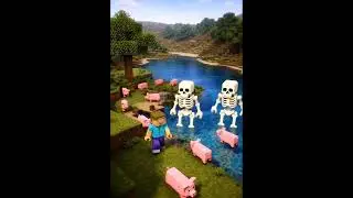 Стив снова герой! #minecraft #майнкрафт #анимация #animation #прикол