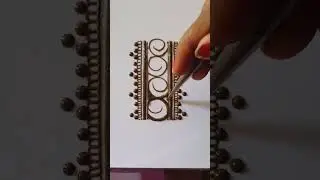 negative filling mehndi small border mehndi design tutorials step-by-step