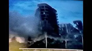 Slow motion video of the Florida building collapse