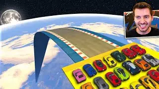 GTA V Online: (acima do ESPAÇO) MEGA RAMPA de 1 minuto QUEDA LIVRE!