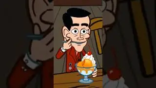 Mr beasley eating Orange ice cream sundae #memes #cartoon #kids #birthdaycake #sillyness