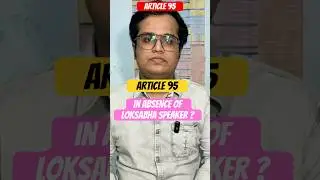 |Article 95| Indian constitution #shorts #ytshorts