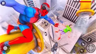 Flying Robot Superhero Vegas City Rescue Mission Android Gameplay by Games Zone