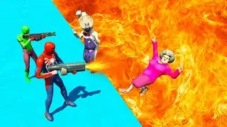 Scary Teacher 3D - Miss'T Kicked Color Spiders and Kidnaps Nick - Spiderman Vs Miss'T and Icescream