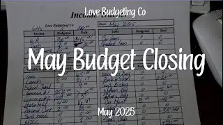 Freebie + Budget Closing May 2025 #lowincome #budget #singlemombudget
