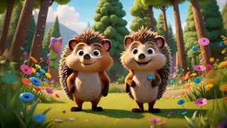 Three Happy Hedgehogs Sort the Shapes | Shapes Song for Kids | Fun Preschool Geometry Learning Rhyme