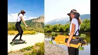 Melissa VS the Atom B10X Electric Skateboard!