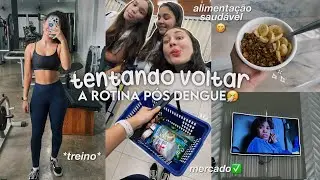 vlog: tentando voltar a rotina p&oacute;s dengue🤧 *alimenta&ccedil;&atilde;o saud&aacute;vel, treino, escola*