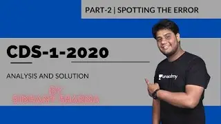 Cds - 1 - 2020 : Spotting the Error