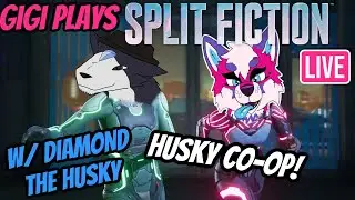 HUSKIES UNITE! ~ Split Fiction w/ Gigi the Pink Husky (AND Diamond) ~ LIVE