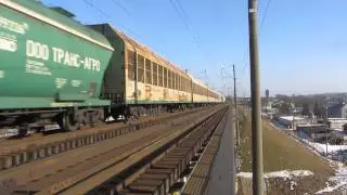 Freight train on Bridge / Traukinys ant Naujosios Vilnios tilto