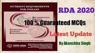 RDA 2020 | RDA 2020 New Guidelines | New RDA 2020 - ICMR and NIN Report | NTA UGC NET JRF TGT PGT