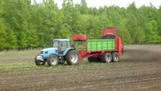 sellingen mestverspreiden met landini en hawe mestverspreider